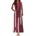 thumbnail image 2 of Vestido Corto de Verano de la Moda de las Mujeres Impreso de Manga Corta Cuello Redondo Tobillo de Longitud Vestido Casual, 2 of 5