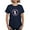 Navy, variant on - PITBULL MOM Women's Dark T Shirt - Women's Traditional Fit Dark T-Shirt