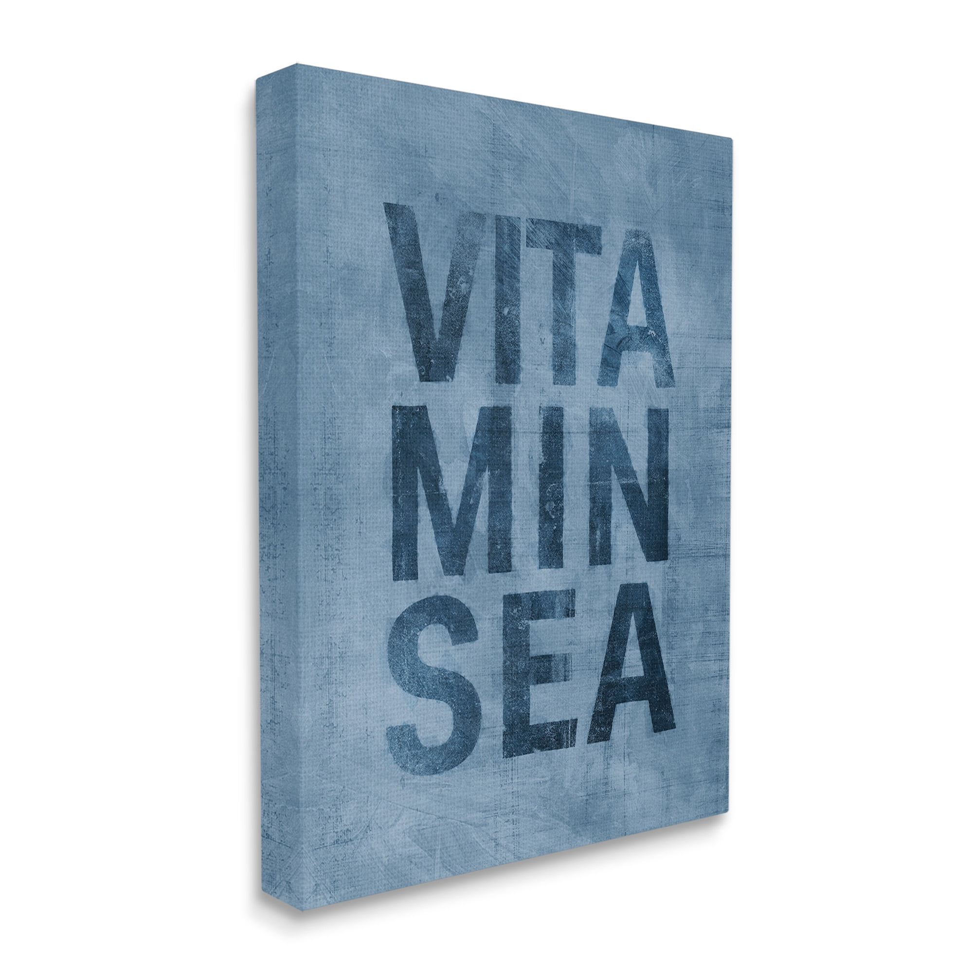 Stupell Industries Vitamin Sea Phrase Nature Painting Gallery Wrapped Canvas Art Print Wall Art, 16 x 20