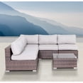 thumbnail image 2 of Living Source International Ensemble Sectionnel 6 Pcs avec Coussins Marron/gris, 2 of 3