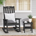 thumbnail image 3 of Outdoor Rocking Chair,Pre-Assembled with Most Components for Effortless Installation,Black, 3 of 7