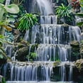 thumbnail image 5 of Orinice Waterfall shower curtain tropical forest leafy plant falling water spring flower lake natural landscape bathroom curtain polyester fabric set 69x72, 5 of 7