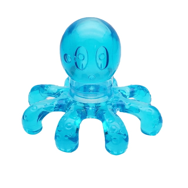 Masajeador de cabeza de pulpo de mano desmontable de 2 piezas, masajeador de cuello, hombros, espalda y brazos para relajación y masaje (azul) JAMW Sencillez