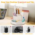 thumbnail image 6 of ZIVACATE 360° Rotating Pen Pencil Holder for Desk Organizers Spinning Pencil Holder for Office,Beige, 6 of 7