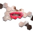 thumbnail image 3 of 12 piezas 3D espejo pared pegatina hexágono DIY fondo acrílico calcomanía (plata) JShteea Libre de BPA, 3 of 9