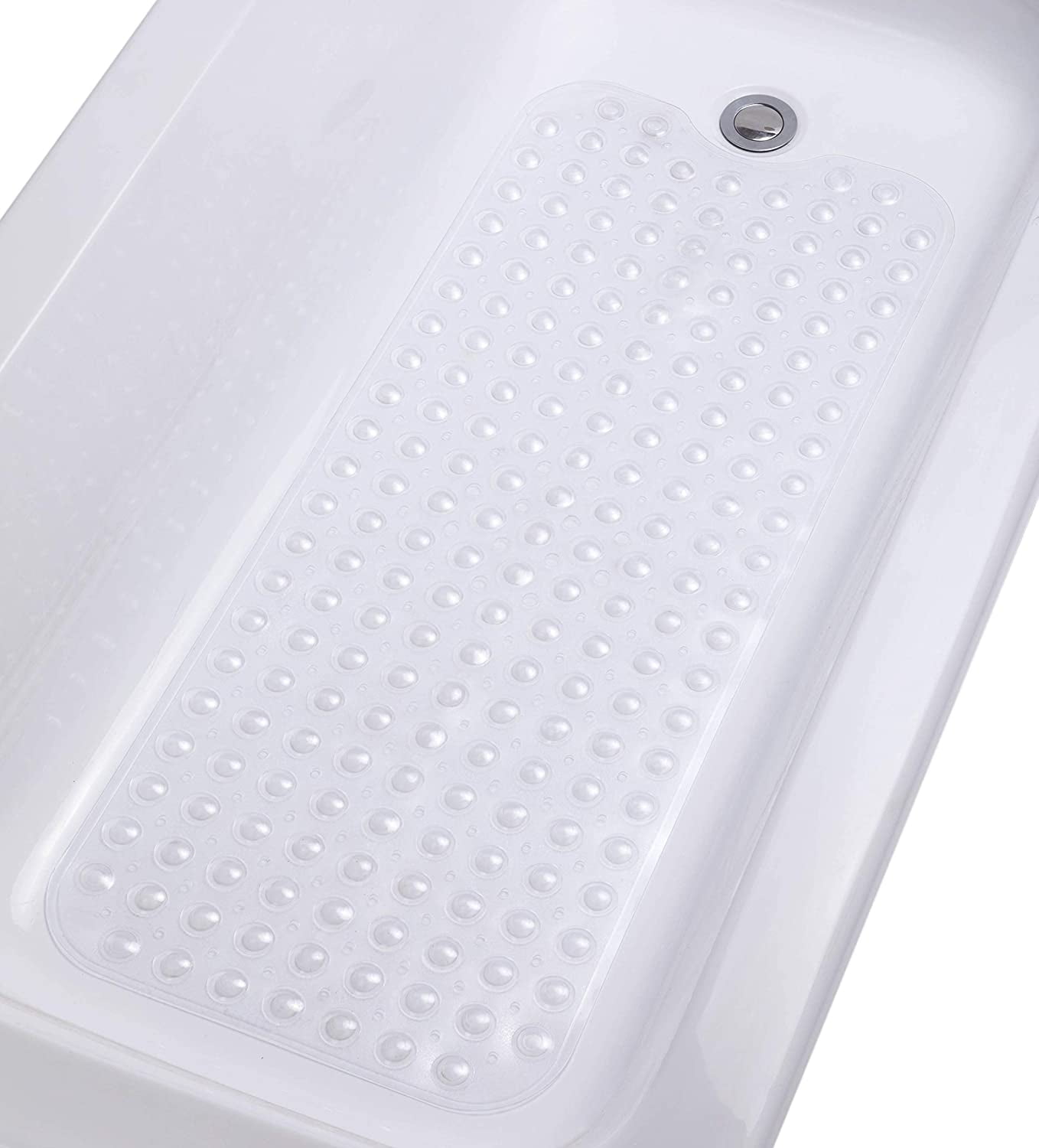 Extra-Long Non-Slip Bathtub Mat 39”x15.4”(for Smooth/Non-Textured Tubs