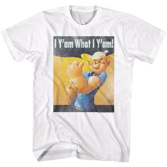 Popeye Devine Quoi T-Shirt Blanc pour Adulte 6TG