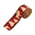 thumbnail image 2 of Travelwant 6cm Christmas Ribbon Wired Edge Ribbon Ribbon Buffalo Plaid Ribbon for Easter Thanksgiving Decoration DIY Wrapping Crafts, 2 of 2
