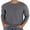 Dark Gray, variant on Mens Waffle Crew Neck Long Sleeve Pullover Shirts Casual Lightweight Fitted Basic T-Shirt