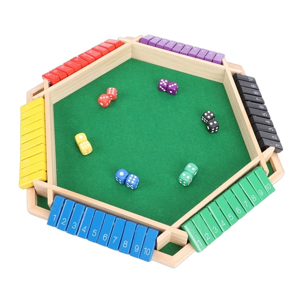 Juego Para 2-6 Jugadores, Cierre La Caja, Juego De Dados, 6 Caras, 10 Números, Tablero De Madera, Juego De Matemáticas Para Fiesta En Casa, Pub