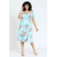 thumbnail image 6 of Spring Floral Square Neck Ruffle Hem Midi Dress | S-3X, 6 of 21