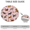 thumbnail image 6 of Dogs with Pioneer Flower Round Fitted Tablecloth with Elastic Edge,Dining Table Cover Waterproof,Outdoor Round Tablecloth for Camping,Dining,Indoor and Outdoor, 6 of 7