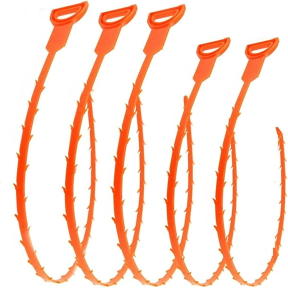 5 Pcs Sewer Clogging Dredge, Hair Clog Remover Sink Snake, Drain Hair Remover for Sewer, Kitchen, Sink Bathroom, Convenient Hair Drain Clog Remover, Two Sizes