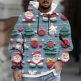 thumbnail image 2 of UVEASISHA Big and Tall Christmas Hoodies for Men Cute Reindeer Print Hooded Sweatshirt Drawstring Long Sleeve Pullover Tops Fashion Gift Ideas Blue XS, 2 of 8