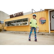 Yvolution Neon 2in1 Roller Skates Inline and Quad, Boys, Kids Skates, Size 3-6, Green and Black