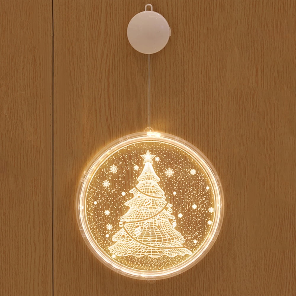Christmas Lights Decoration Battery Operated Hanging/Adhesive 3D Visual