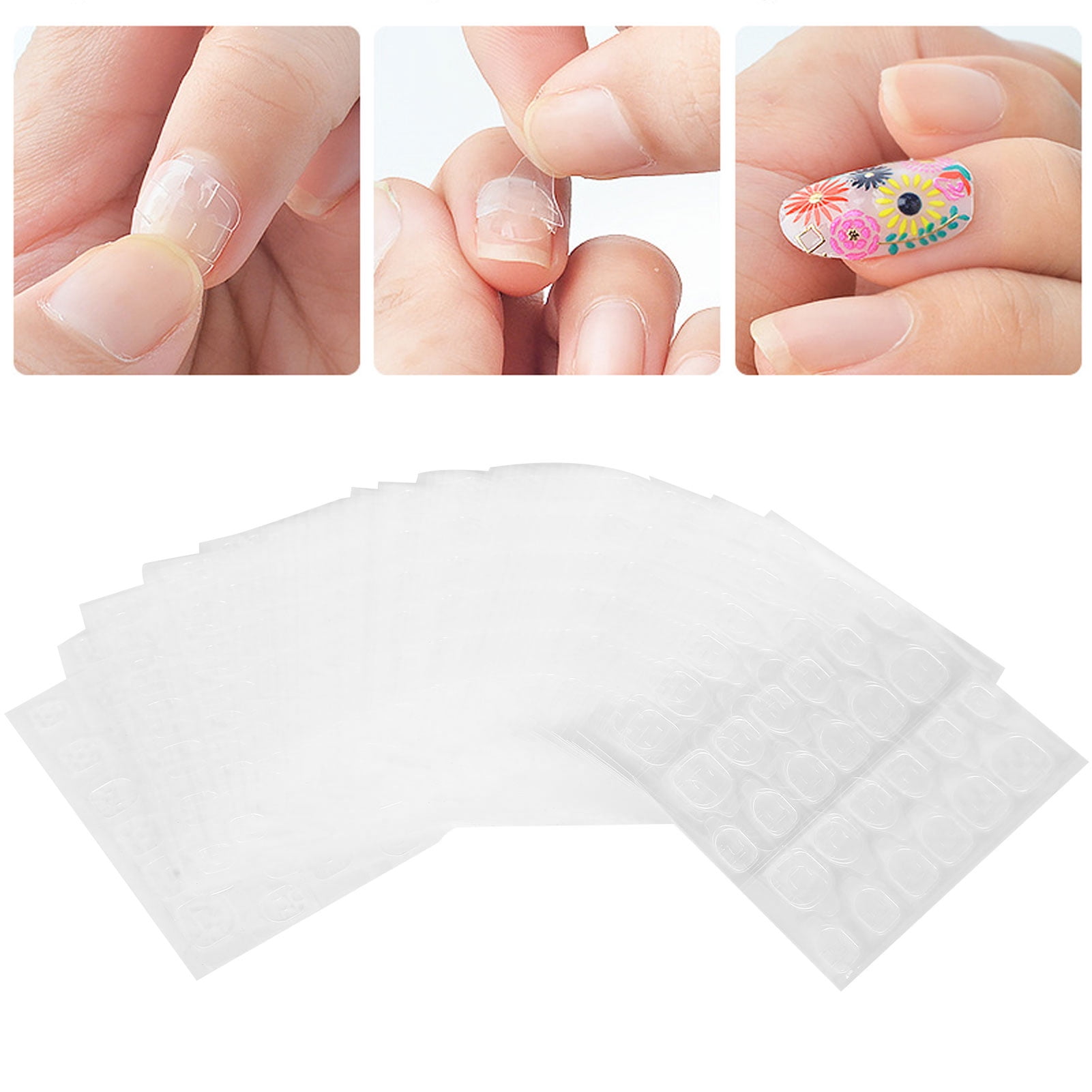 FTVOGUE 50 Sheet Waterproof Double‑Sided Fake Nail Adhesive Tabs