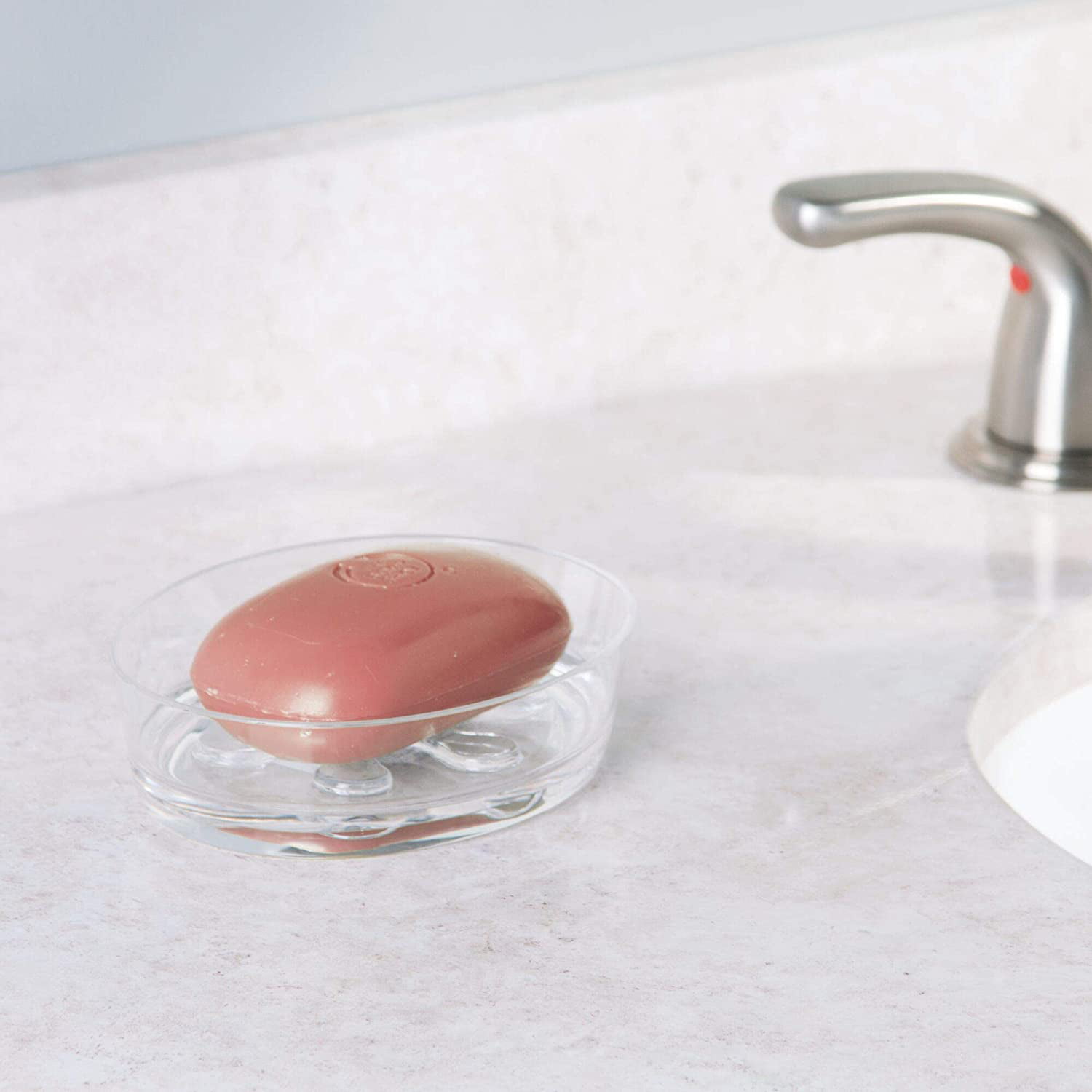 InterDesign Gia Bar Soap Dish For Bathroom Vanities Kitchen Sink 