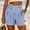 *Blue, variant on Women's Striped High Waist Shorts with Pockets,Casual Loose Fit Summer Beach Vacation Shorts Green,Women's Plus XXL