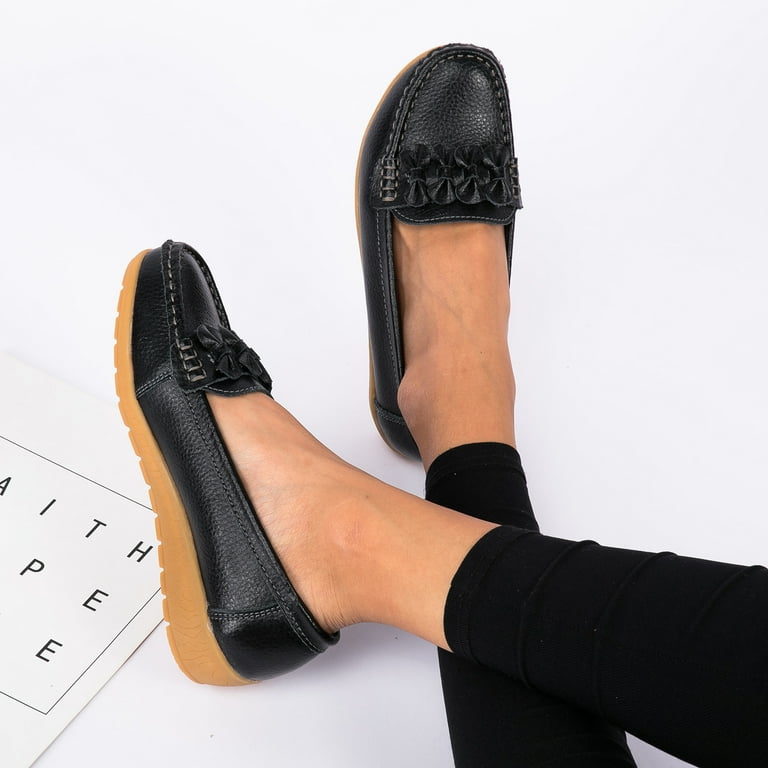 Womens black loafers size 11 clearance