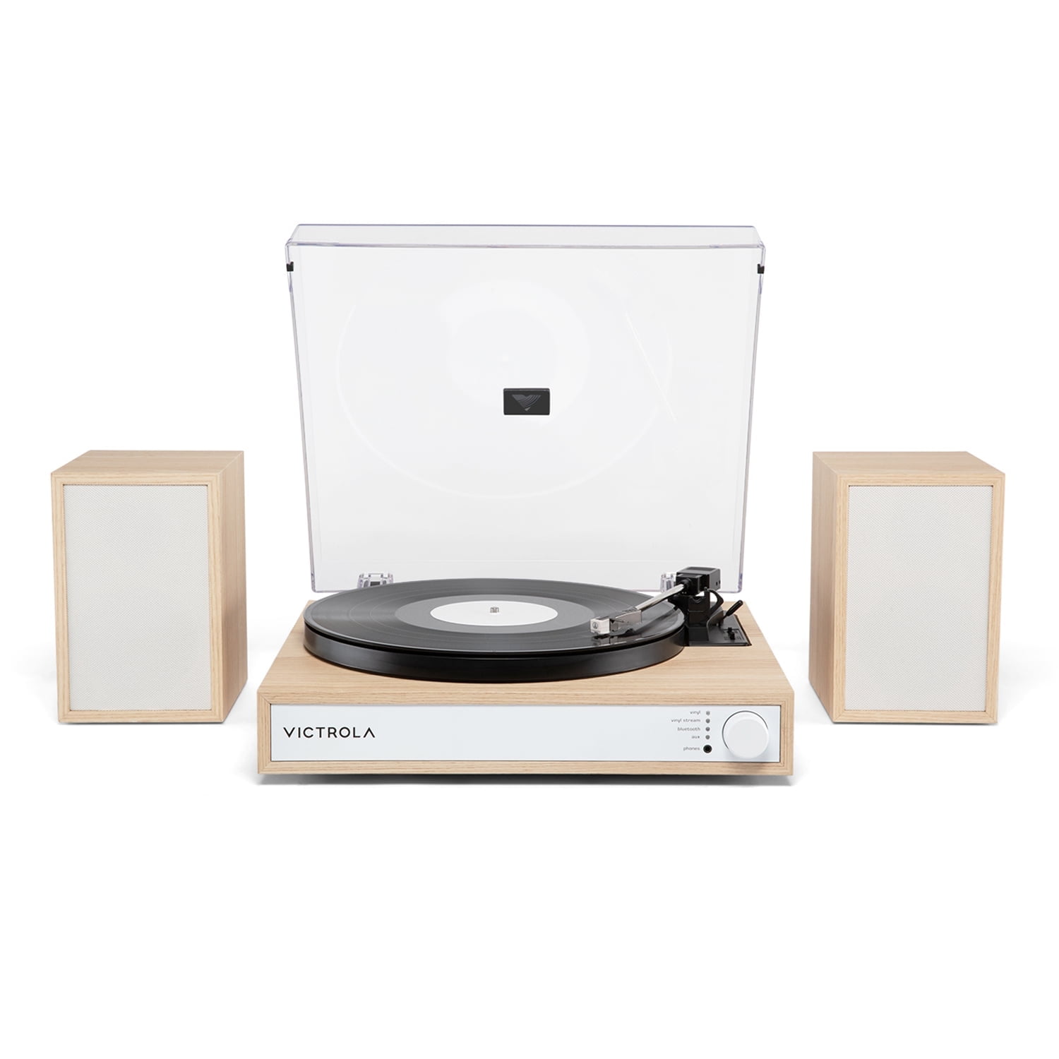 Victrola Harmony Bluetooth Turntable System with Speakers, Natural