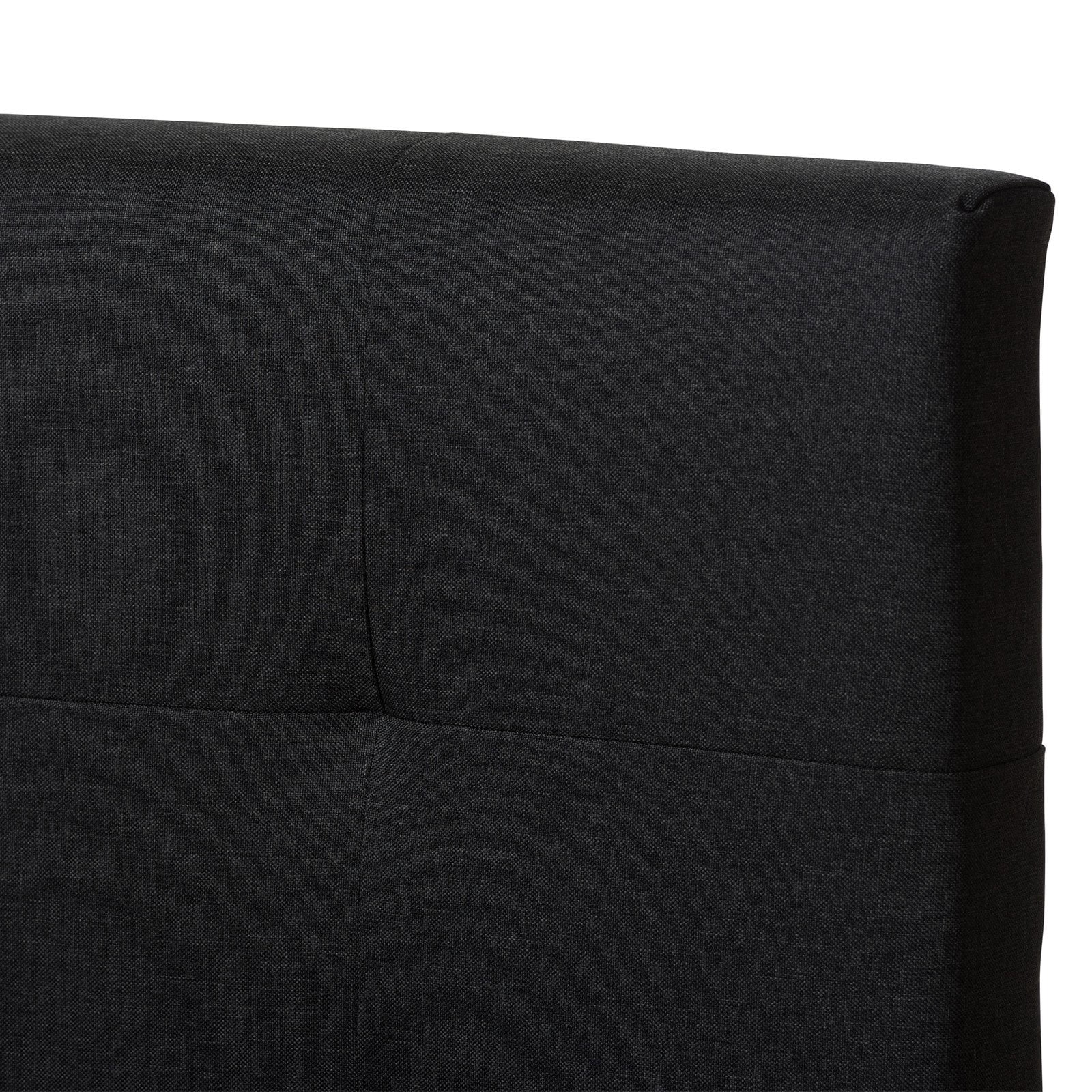 Baxton Studio Brookfield Modern and Contemporary Fabric Upholstered Grid-Tufted Queen-Size Bed