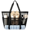 thumbnail image 5 of Mesh Beach Bag with Zipper,Large Beach Tote Bags for Women,Pool Swim Bag, Travel Tote Bags,Beach Vacation Essentials,Black, 5 of 5