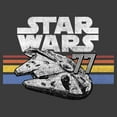 thumbnail image 2 of Mens Star Wars Millennium Falcon 77' Vintage Stripes Lightweight Hoodie, 2 of 4