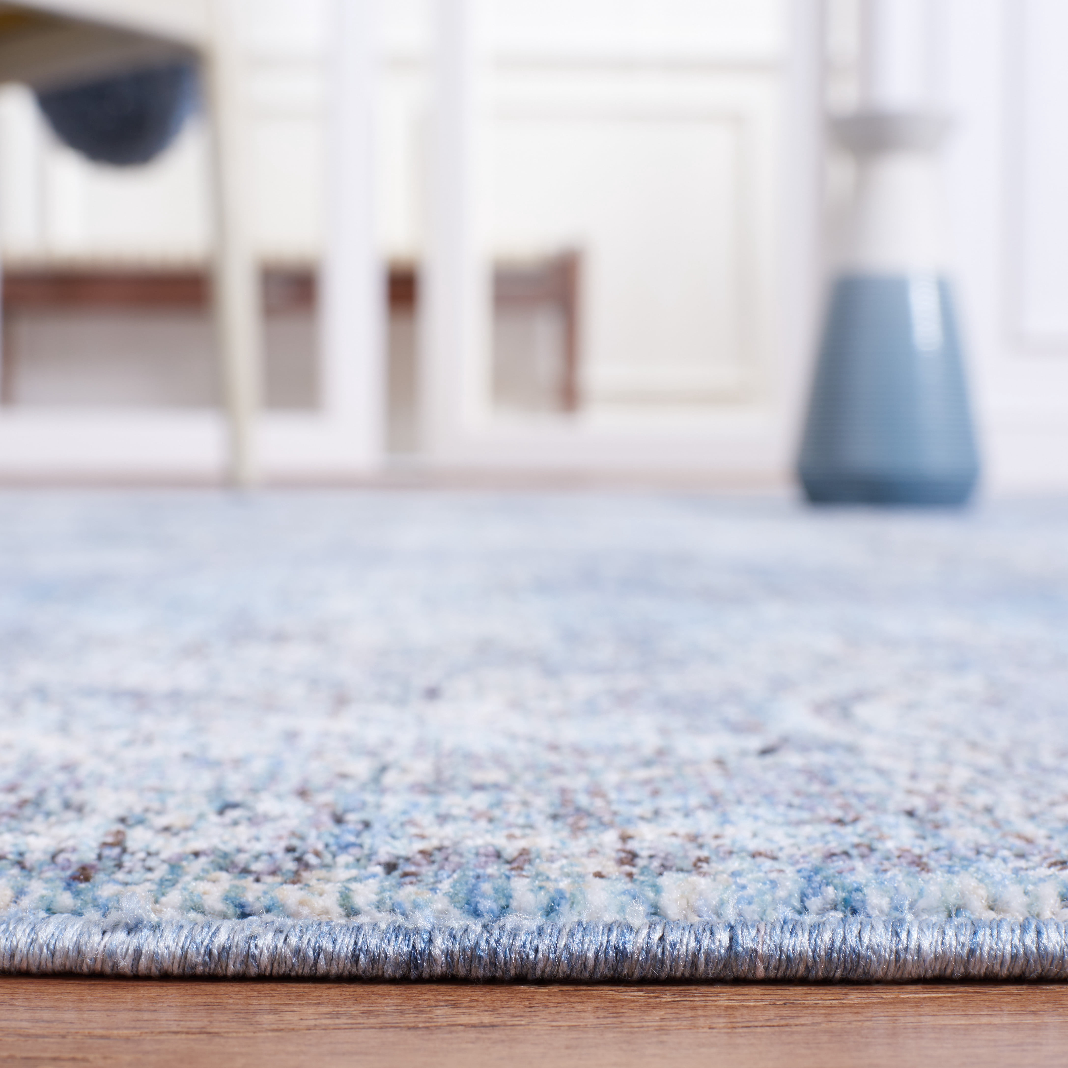 SAFAVIEH Moondust Kierra Oriental Polyester Area Rug, Blue/Turquoise, 8' x 10'