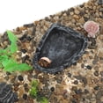 thumbnail image 2 of Plato de comida para reptiles Unique Bargains de resina, plato de comida para lagartos, tazón de agua para tortugas 4.72"x3.74"x0.98" Negro, 2 of 6