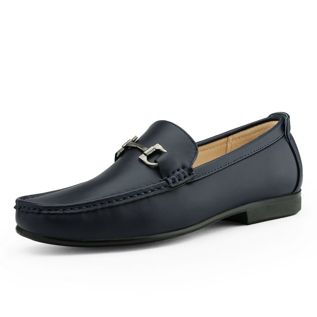 Bruno Marc Men's Moccasin Loafer Shoes Men Dress Loafers Slip On Casual Penny Comfort Outdoor Loafers HENRY-1 NAVY Size 12
