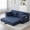 Blue|Queen, variant on Aukfa Tufted Futon Convertible Folding Sofa Bed with Back Support, Twin Size, Corduroy, Black