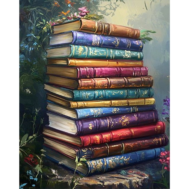 Kit Pintura Por Números Sobre Lienzo Libro Arte Al Óleo Artesanal Imagen Pared Del 40x50cm