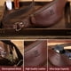 thumbnail image 2 of Bolsa de almacenamiento Riñonera de cuero genuino, riñonera Vintage, bolso cruzado de piel de vaca para hombre, bolso de hombro, 2 of 8