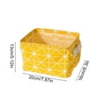 thumbnail image 3 of Linnome Linen Cotton Desktop Storage Basket Fresh Fabric Organizer Box Foldable Small Sundry Holder for Bedroom Vanity Living Room Countertop Tidying, 3 of 7