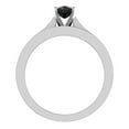 thumbnail image 3 of Black Diamond Wedding Ring Set for Women Cushion Cut Cathedral Accent 14K White Gold 1.10 Carat (J,I1), 3 of 5
