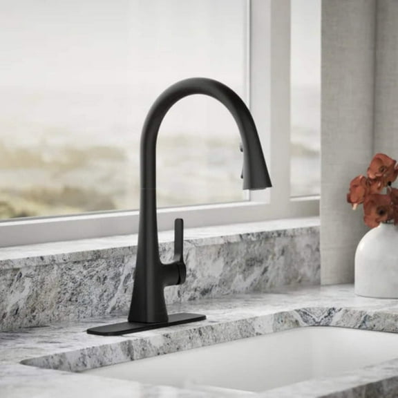 KOHLER PULL -DOWN KITCHEN FAUCET MATTE BLACK FINISH