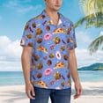 thumbnail image 3 of Gukieu Fastfoods Print Men's Short-sleeved Shirts, Button-down Lapel Hawaiian Shirts, T-shirts, Beach Vacation Summer Casual Wear,XX-Large, 3 of 7