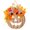A-Orange, variant on Handmade Artificial Flower Wreath with Velvet Bow, Fall and Halloween Themed Hanging Door Decoration, Seasonal Circular Garland for Home and Festive Gift
