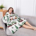 thumbnail image 5 of Oversized Wearable Blanket Hoodie,White Christmas Car and Camper Pattern Sherpa Blanket Hoodie with Super Pockets,Super Warm Fuzzy Pullover for Women & Men, 5 of 6