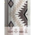 thumbnail image 6 of Brown Beige Boho Sheer Curtains 84 Inch Length 2 Panels Set, Abstract Southwestern Ethnic Geometric Voile Window Treatment Rod Pocket Curtains Sheers Drapes for Bedroom/Living Room/Kitchen 52"x84"x2, 6 of 7