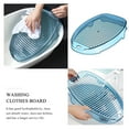 thumbnail image 2 of Hand Washing Board Household Clothes Washboard Anti-skid Washboard (Blue), 2 of 8