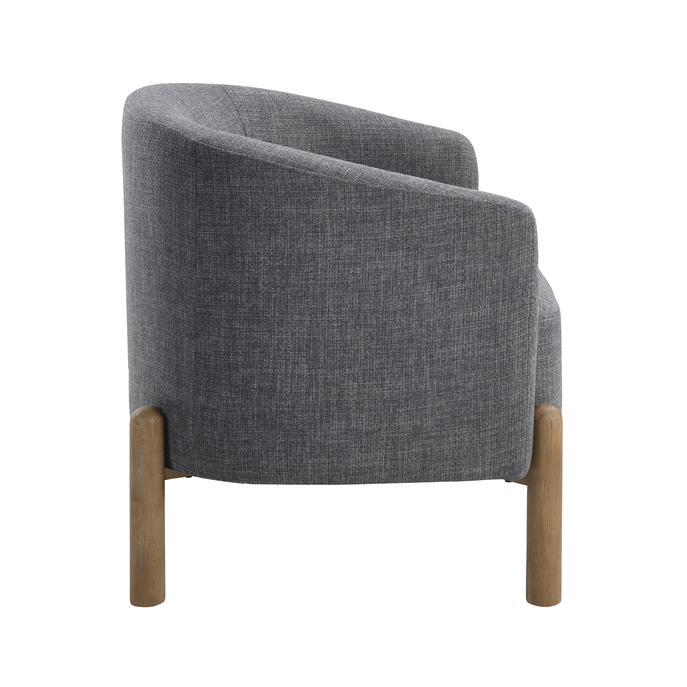 OakvillePark Westbright Textured Fabric Barrel Accent Chair, Gray