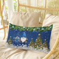 thumbnail image 4 of Blue Gnomes Christmas Pillow Covers, Linen Long Throw Pillow Case, Xmas Tree Weeping Balls Snowflake Holiday Pillow Protector Decorative Cushion Cover for Living Room/Bedroom 20" x 30", 4 of 8