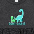 thumbnail image 4 of Inktastic Sister-saurus Cute Brontosaurus Family Girls Baby Dress, 4 of 5