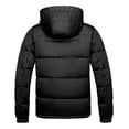 thumbnail image 2 of Little Donkey Andy Mens Lightweight Warm Puffer Jacket Windproof Winter Coat with Removable Hood Hiking Travel Ski Black S, 2 of 7