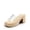NUDE-CLEAR, variant on High Chunky Platform Heels for Women Fashion Comfort Slip on Square Open Toe Block Heel Sandals