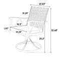 thumbnail image 4 of 5 Piece Patio Dining For 4 People, Outdoor With Stable Swivel Rocker Chairs, Steel Table Top And Machine Washable Cushions 4 , Weather Rocking Detachable, 4 of 7
