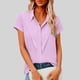 thumbnail image 2 of Camisas de Manga Larga para las Mujeres Suelto Ajuste Solapa Botón de Manga Corta Blusa de Túnica, Suaves Camisas de Manga Larga para las Mujeres Bajo Scrubs Desgaste de Verano Casual, 2 of 7