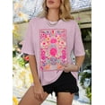 thumbnail image 4 of MOUSYA Cute Spring T-shirt Womens Floral Graphic Tees Oversized Vintage Wildflower Shirt Summer Plant Tops, 4 of 4